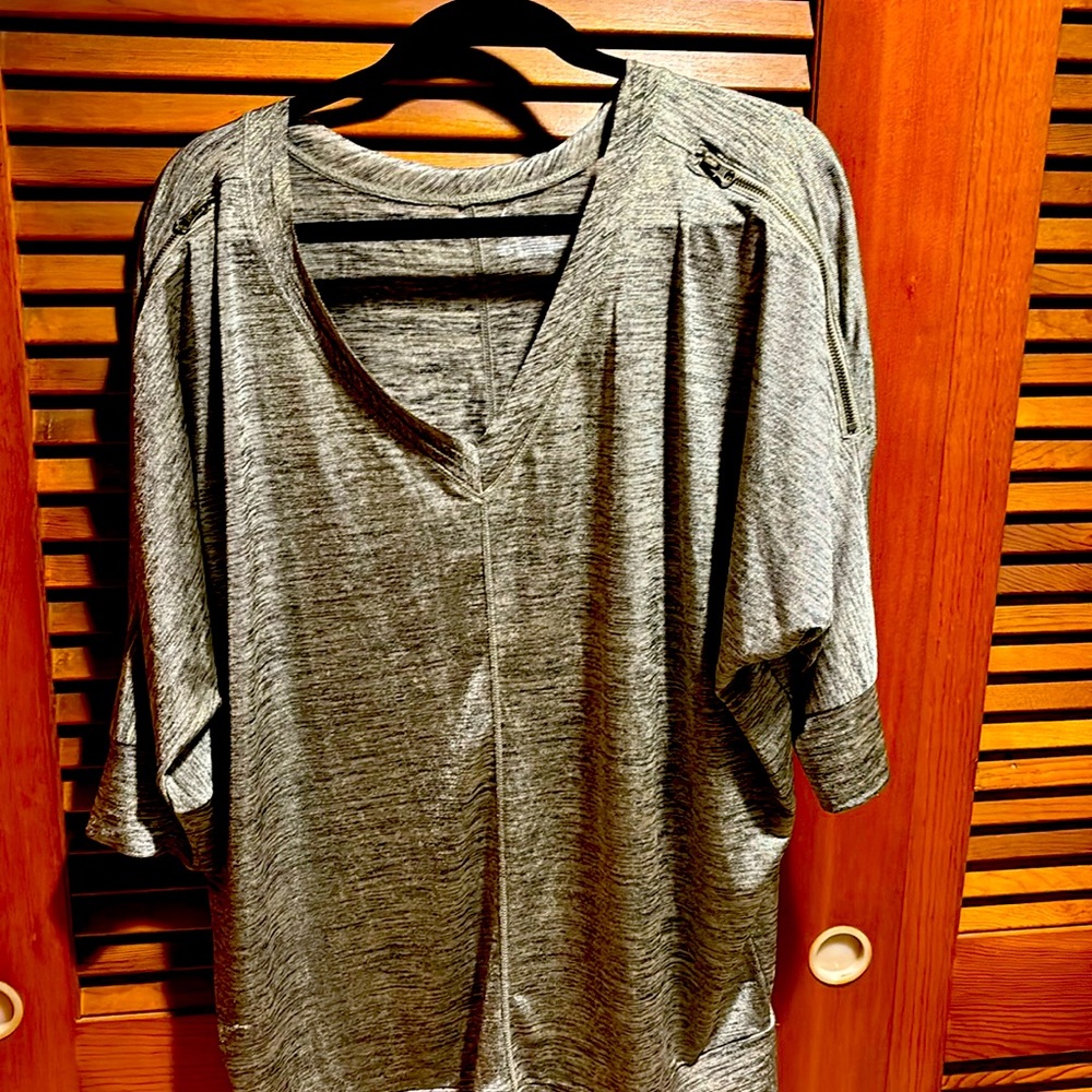 Lane Bryant 3/4 Length Sleeve Blouse with Shoulder Zipper Detail